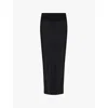 Rick Owens Womens Black Soft Pillar Stretch-wool Blend Maxi Skirt In Black