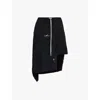 Rick Owens Womens  Drawstring-waist High-rise Wool Maxi Skirt In Black