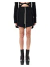 Rick Owens Woman Shorts & Bermuda Shorts Black Size 8 Cupro, Elastane
