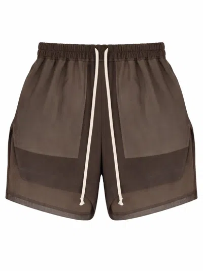 Rick Owens Women Boxers Shorts In Brown