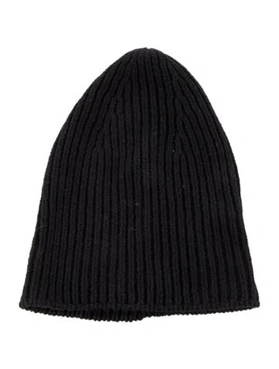 Pre-owned Rick Owens Women's Cashmere Beanie In Black