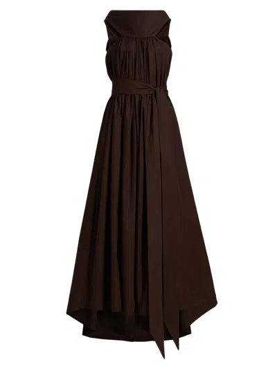 Rick Owens Women's Chalice Maxi Dress In Brown