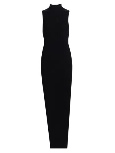 Rick Owens Women's Concordians Wool Rib-knit Maxi Dress In Black