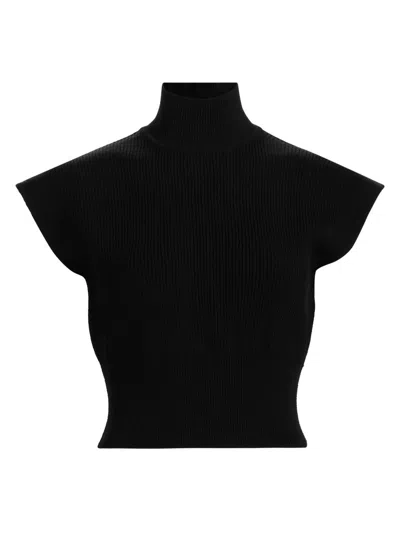 Rick Owens Women's Concordians Wool Turtleneck Top In Black