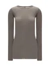 Rick Owens Cotton Crew Neck Slim Fit Jersey
