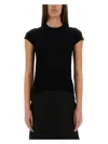 Rick Owens Short-sleeved Cotton T-shirt In Black