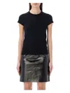 Rick Owens Black Hollywood Cropped Level T-shirt In Black