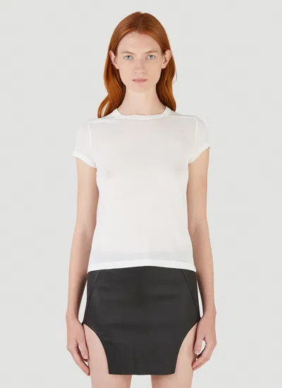 Rick Owens Women Cropped Level T-shirt In White