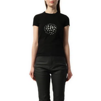 Rick Owens Women's Cropped Orb Level T-shirt In Black