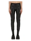 Rick Owens Lurex High-waisted Pants With Gathered Detail In Black
