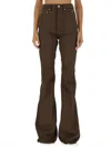 Rick Owens Flared Trousers With Pockets And Loops