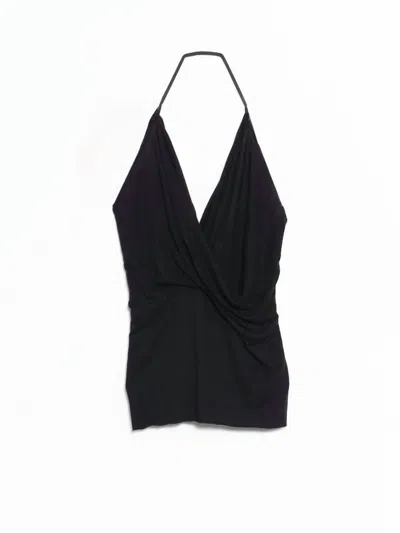 Rick Owens Women's Draped Rainio Top In Black
