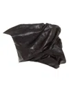 Rick Owens Black Draper Bustier Calf Leather Top In Black