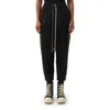 Rick Owens Womens Black Astaires Cropped Silk-blend Trousers In Black