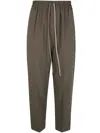 Rick Owens Women Drawstring Astaires Cropped Trousers In Gray