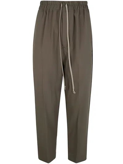 Rick Owens Women Drawstring Astaires Cropped Trousers In Gray