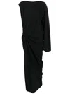 Rick Owens Black Silk-viscose Blend Dress In Black