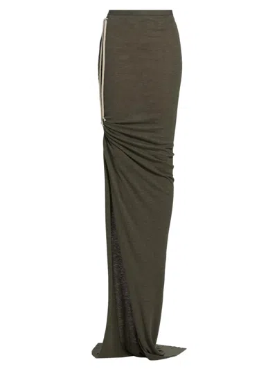 Rick Owens Women's Edfu Maxi Skirt In Gray