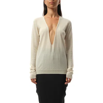 Rick Owens Women's Extreme V Neck Pullover In Dinge