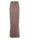 Rick Owens Flared Long Tail Skirt Clothing In Brown