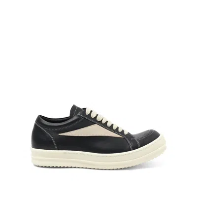 RICK OWENS WOMEN'S FULL GRAIN LEATHER VINTAGE SNEAKERS