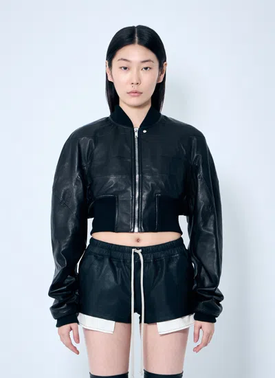 Rick Owens Women Girdered Bomber Cropped Jacket