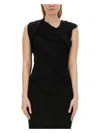 Rick Owens Harness T Draped Top In Black