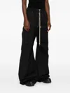 Rick Owens Women Heavy Cotton Cargobelas Pants In 09 Black