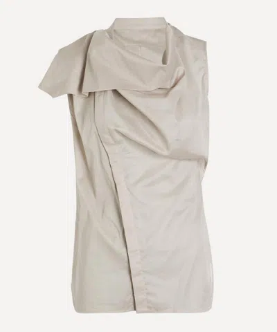 Rick Owens Women's Island Draped Shirt In Neutral