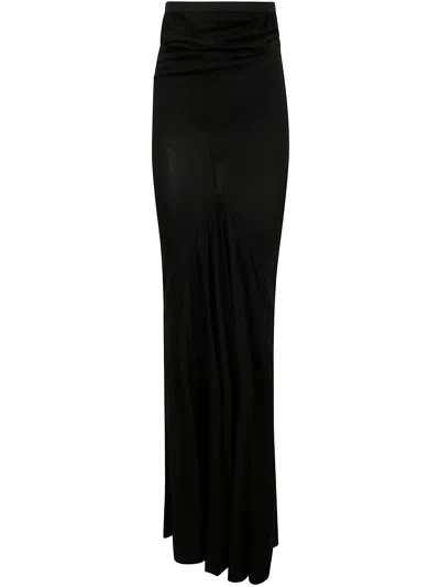 Rick Owens Women Jersey Lido Skirt In Black