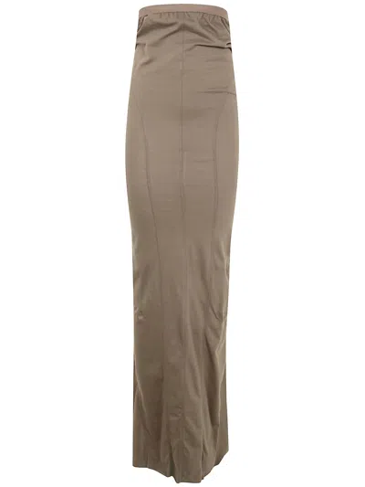 Rick Owens Women Jersey Lido Skirt In Brown