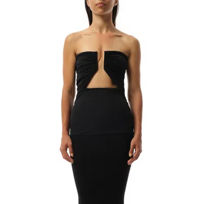 Rick Owens Women's Jersey Prong Bustier In Black