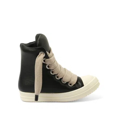 Rick Owens Women's Jumbo Laced Padded High Sneaks Sneakers In Black/milk