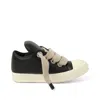 Rick Owens Portville Runway Jumbo Laced Sneaker In Black/milk/milk
