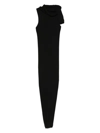 RICK OWENS WOMEN'S KNITTED WOOL LONG DRESS