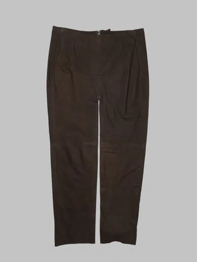 Rick Owens Women's Lamb Leather Trousers In Brown