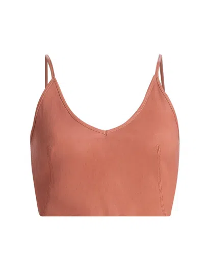 Rick Owens Women's Leather Crop Top In Brown