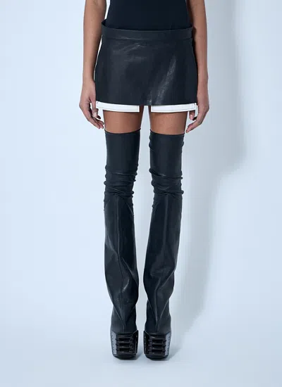 Rick Owens Women Leather Mini Skirt