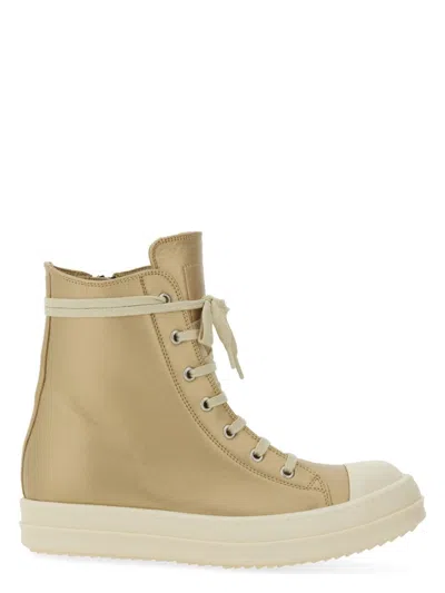 RICK OWENS WOMEN'S LEATHER SNEAKERS