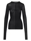 Rick Owens Fitted High Neck Top In Luxurious Cupro-elastane Blend
