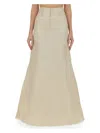 Rick Owens High-waisted Flared Hem Skirt Pockets In Neutral