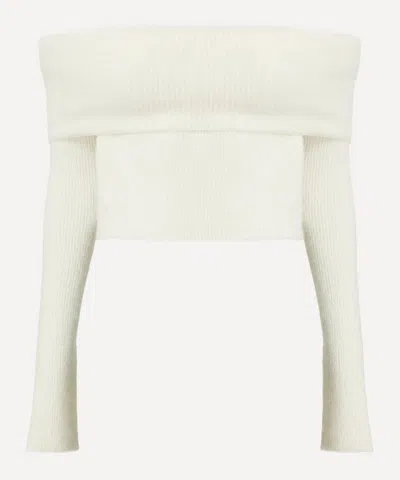 Rick Owens Women's Long-sleeve Cowl Knit Top In White