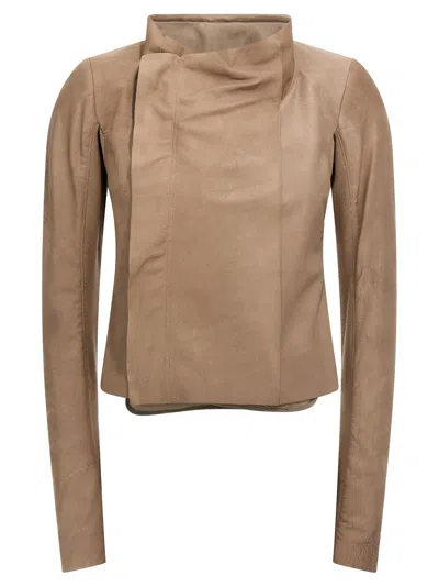 Rick Owens Women 'low Neck Biker' Jacket