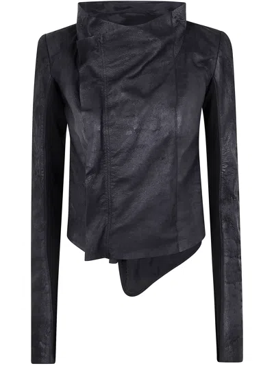 Rick Owens Women Low Neck Biker Jacket