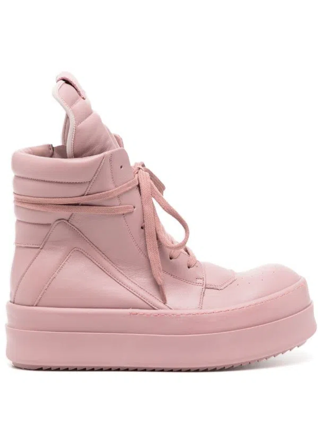 Rick Owens Mega Bumper Geobasket Leather Sneakers In 636363 Rick Owens Mega Bumper Geobasket Leather Sneakers In 636363