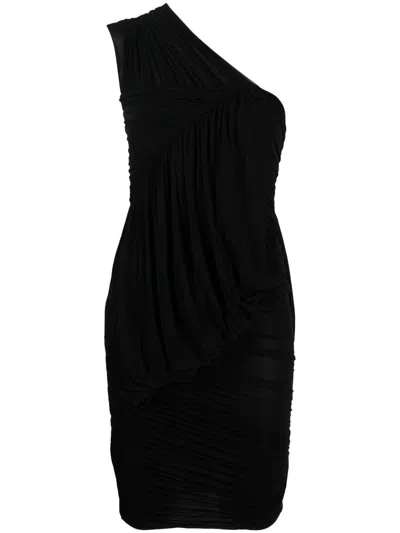 Rick Owens Women's One-shoulder Short Dress In Black