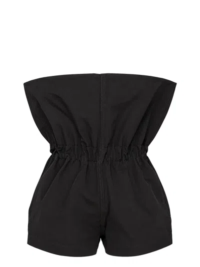Rick Owens Women's Poly-cotton Canvas Mini Shorts With Elastic Waistband In Black
