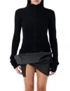 Rick Owens Black Porterville Headon Dbl Lupetto Turtleneck In Black