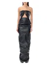 Rick Owens Form-fitting Black Evening Dress With Cutout Neckline In Black