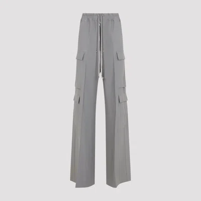 Rick Owens Cargo Pants Wide Leg Multiple Pockets In Gray